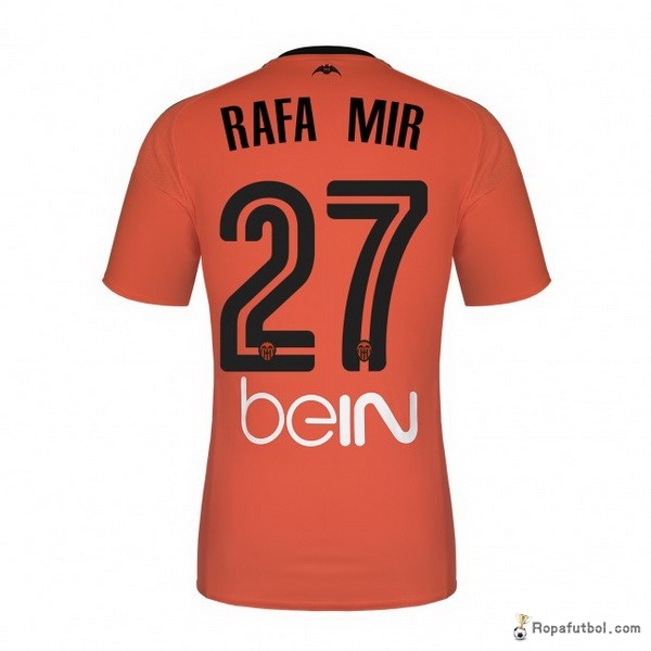 Camiseta Valencia Replica Tercera Ropa Rafa Mir 2016/17 Naranja